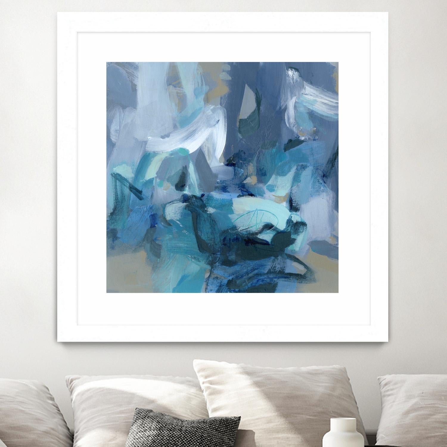 Abstract Blues II by Christina Long on GIANT ART - blue abstract