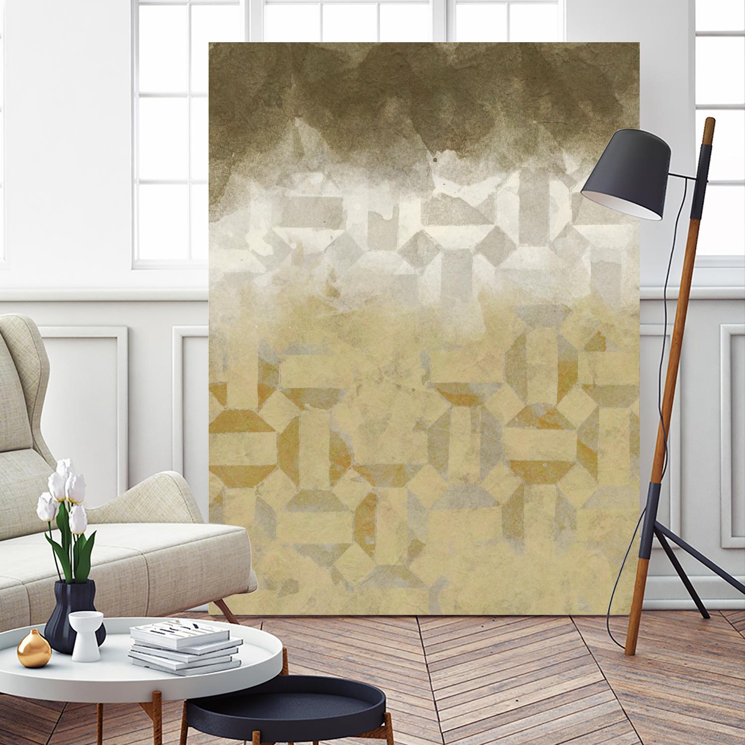 Shifting Earth I by Alonzo Saunders on GIANT ART - yellow abstract