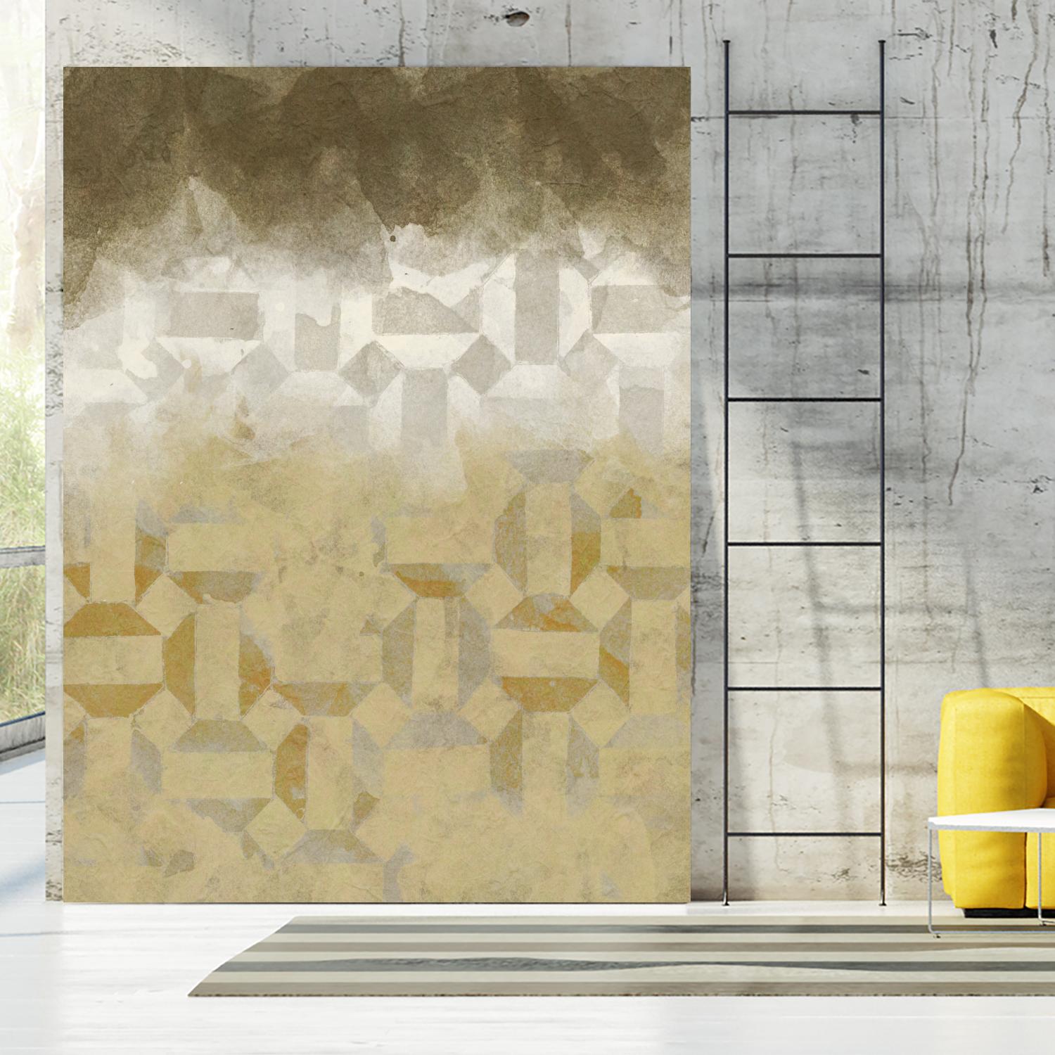 Shifting Earth I by Alonzo Saunders on GIANT ART - yellow abstract