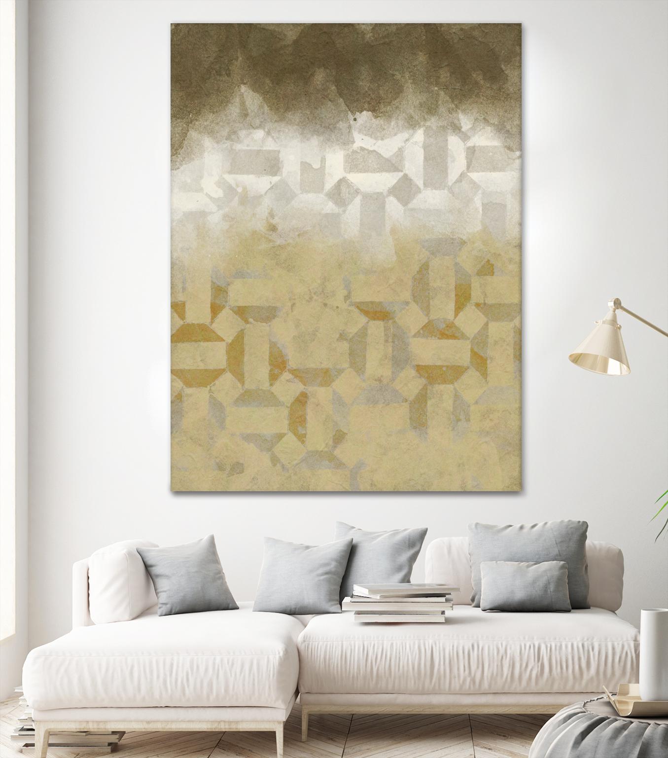 Shifting Earth I by Alonzo Saunders on GIANT ART - yellow abstract