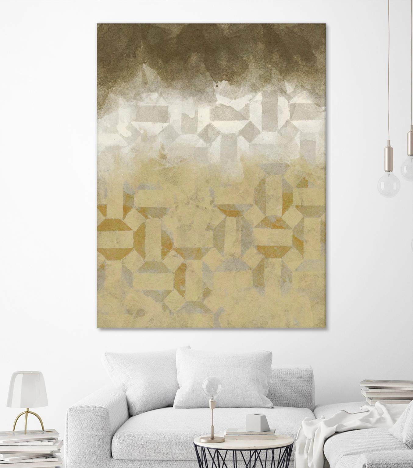 Shifting Earth I by Alonzo Saunders on GIANT ART - yellow abstract