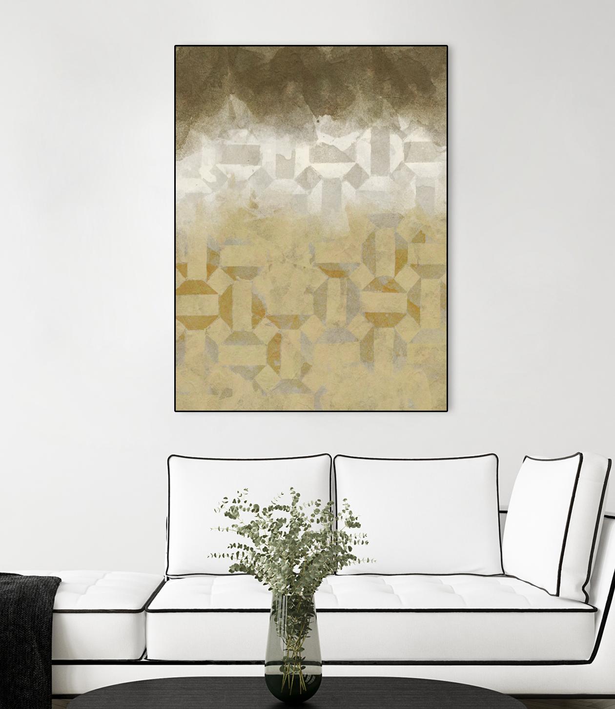 Shifting Earth I by Alonzo Saunders on GIANT ART - yellow abstract