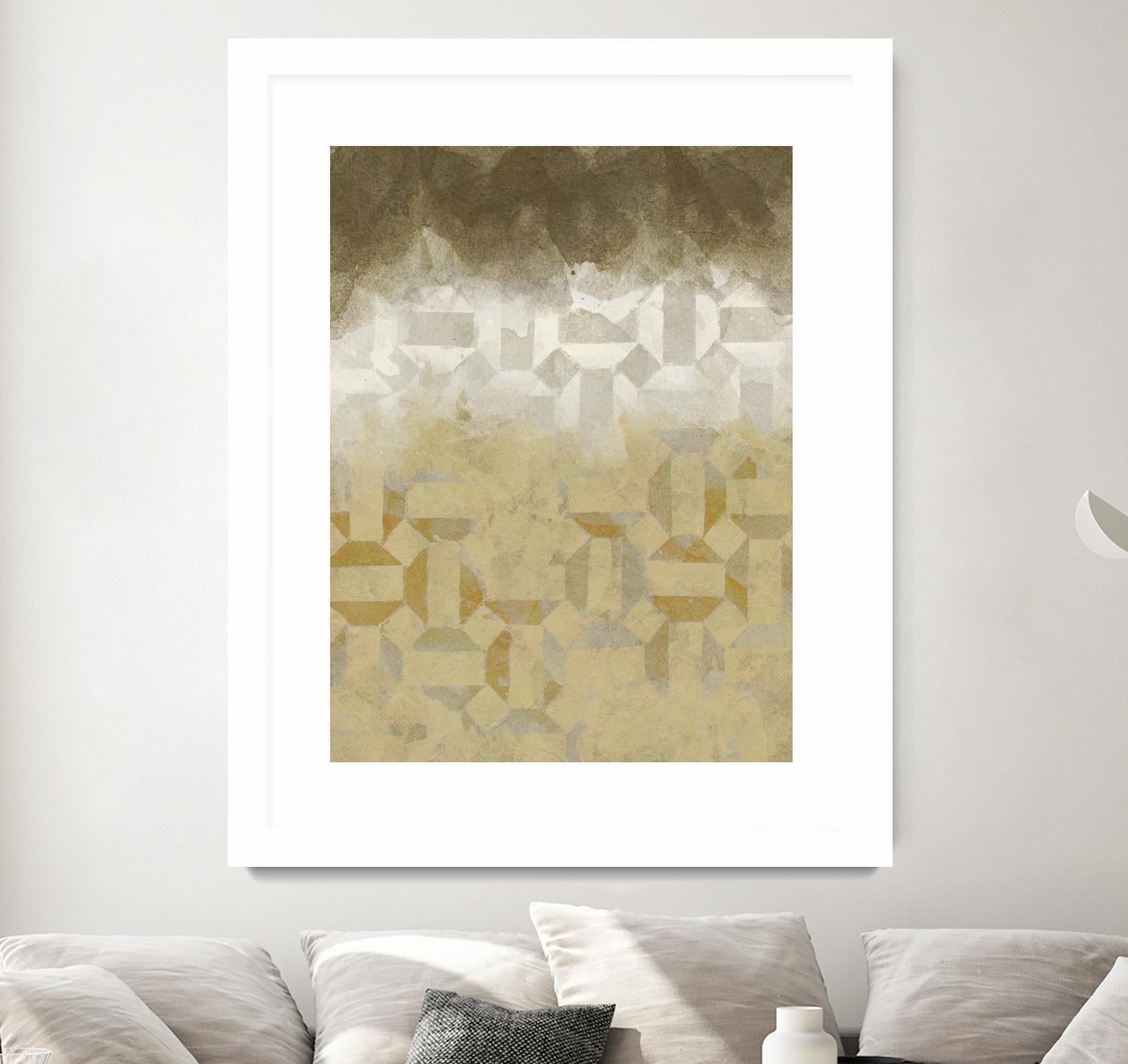 Shifting Earth I by Alonzo Saunders on GIANT ART - yellow abstract