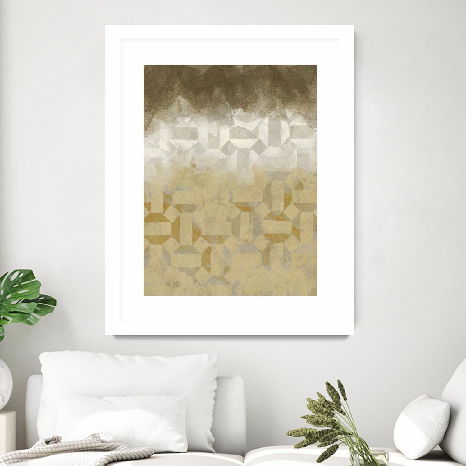 Shifting Earth I by Alonzo Saunders on GIANT ART - yellow abstract