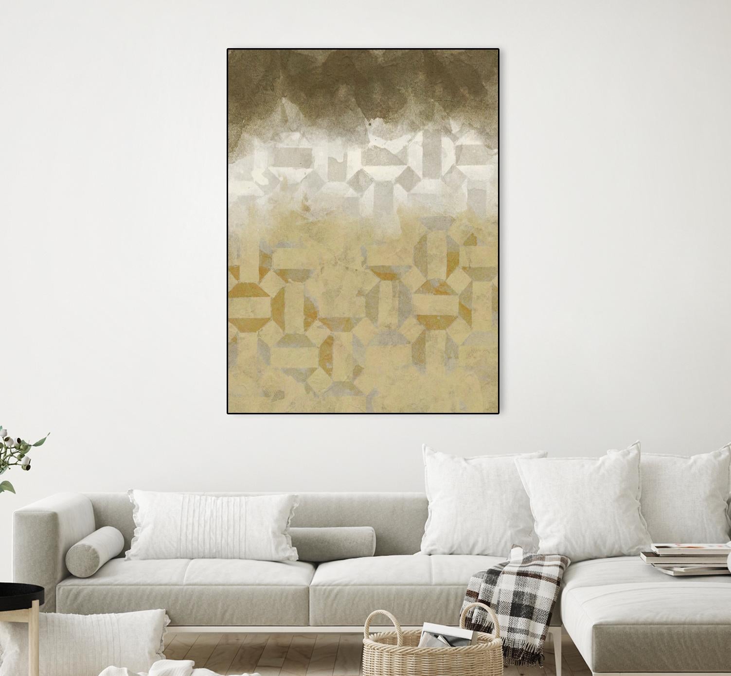 Shifting Earth I by Alonzo Saunders on GIANT ART - yellow abstract