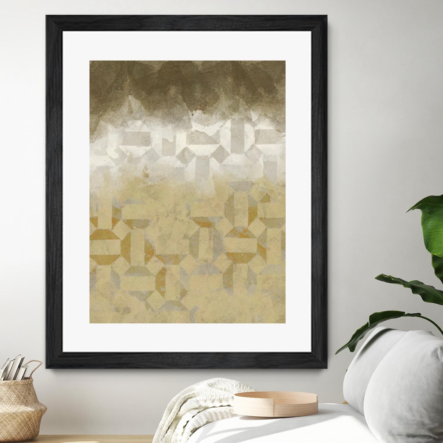 Shifting Earth I by Alonzo Saunders on GIANT ART - yellow abstract