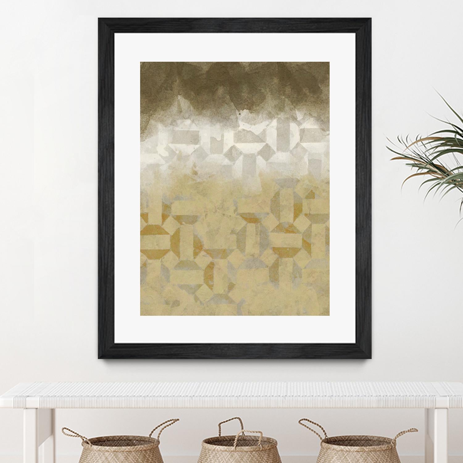 Shifting Earth I by Alonzo Saunders on GIANT ART - yellow abstract