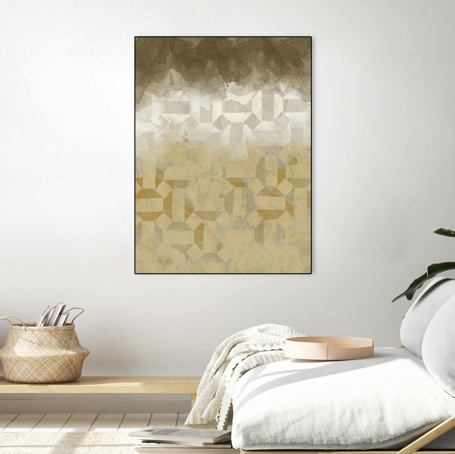 Shifting Earth I by Alonzo Saunders on GIANT ART - yellow abstract