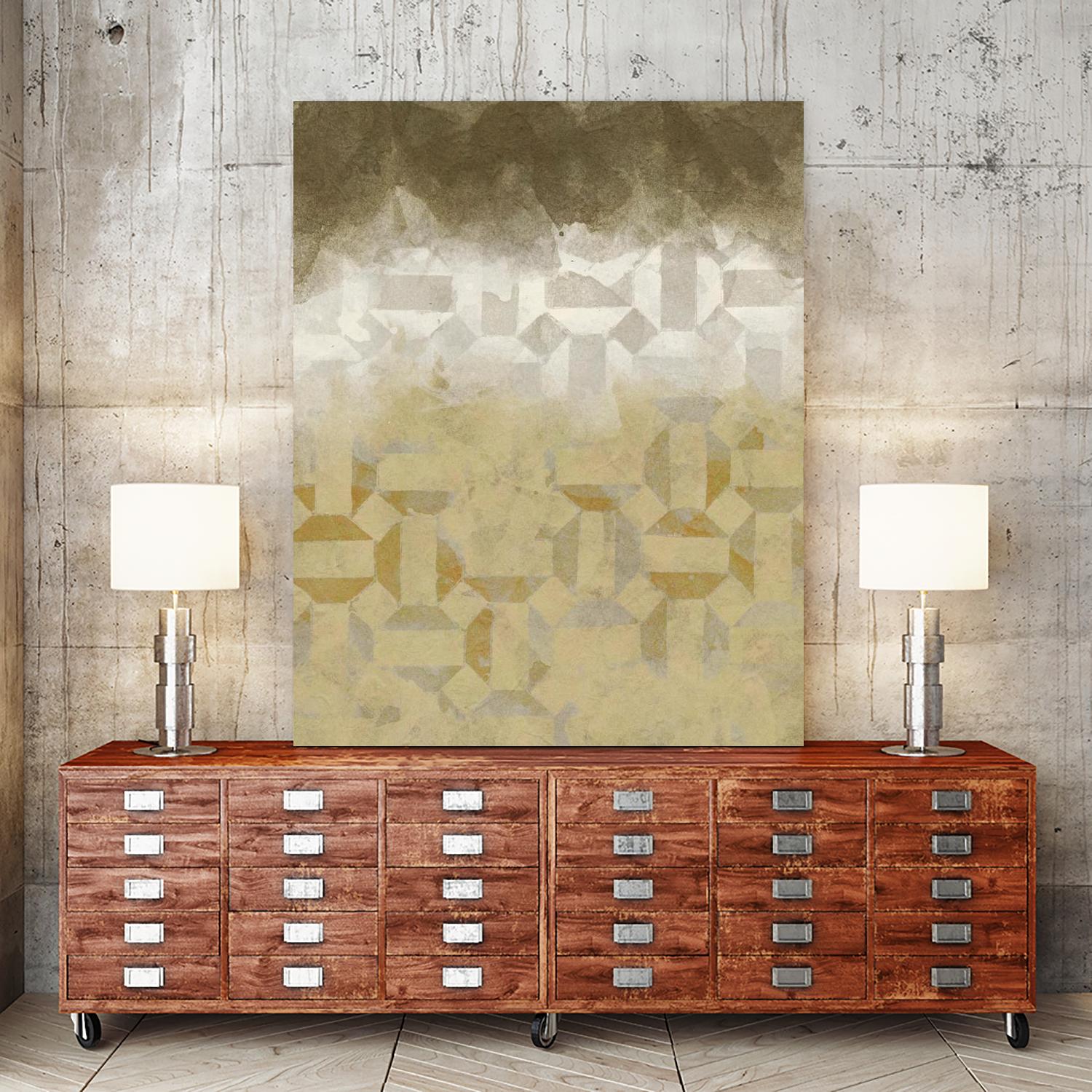 Shifting Earth I by Alonzo Saunders on GIANT ART - yellow abstract