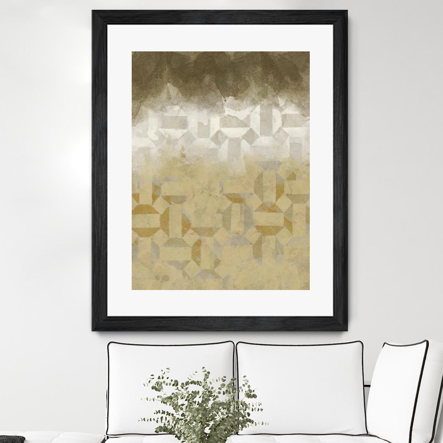 Shifting Earth I by Alonzo Saunders on GIANT ART - yellow abstract