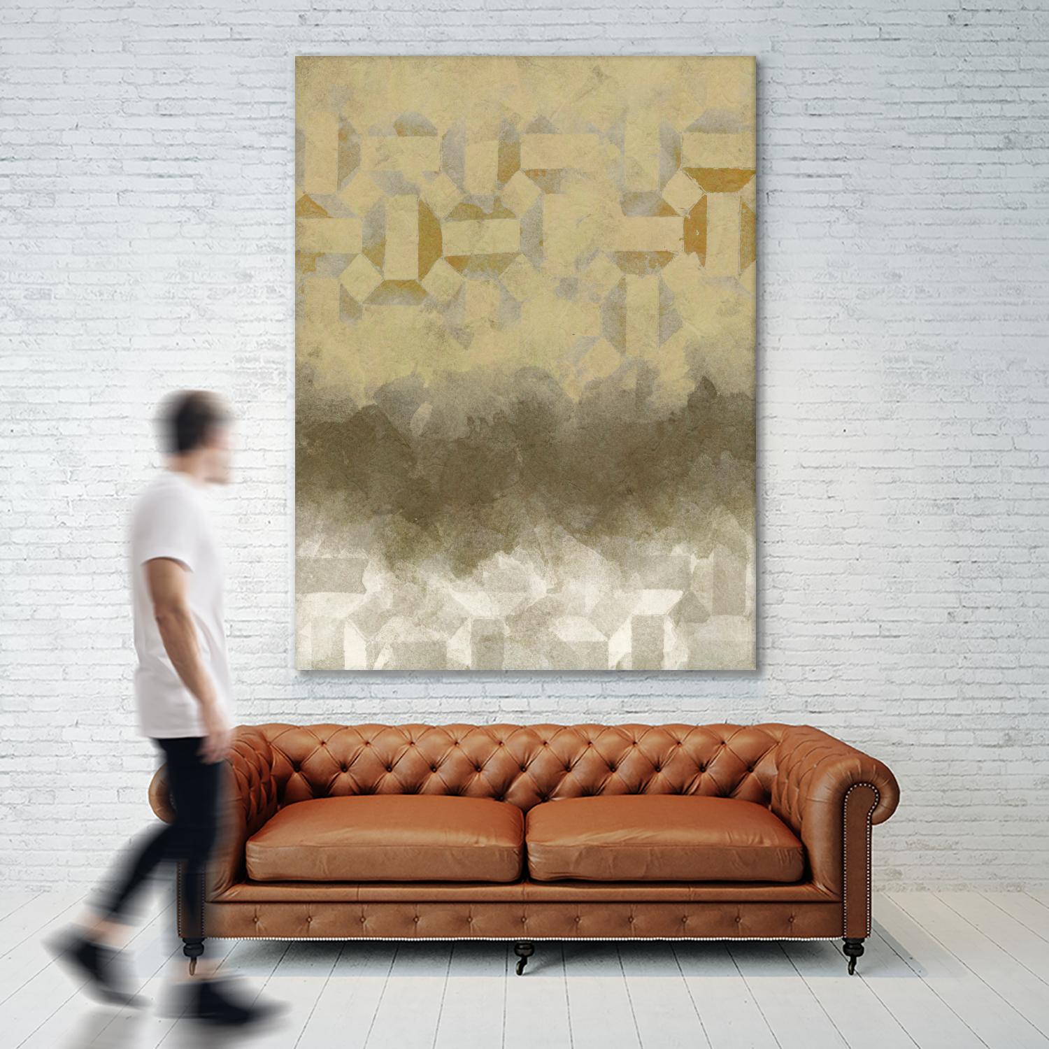 Shifting Earth II by Alonzo Saunders on GIANT ART - yellow abstract