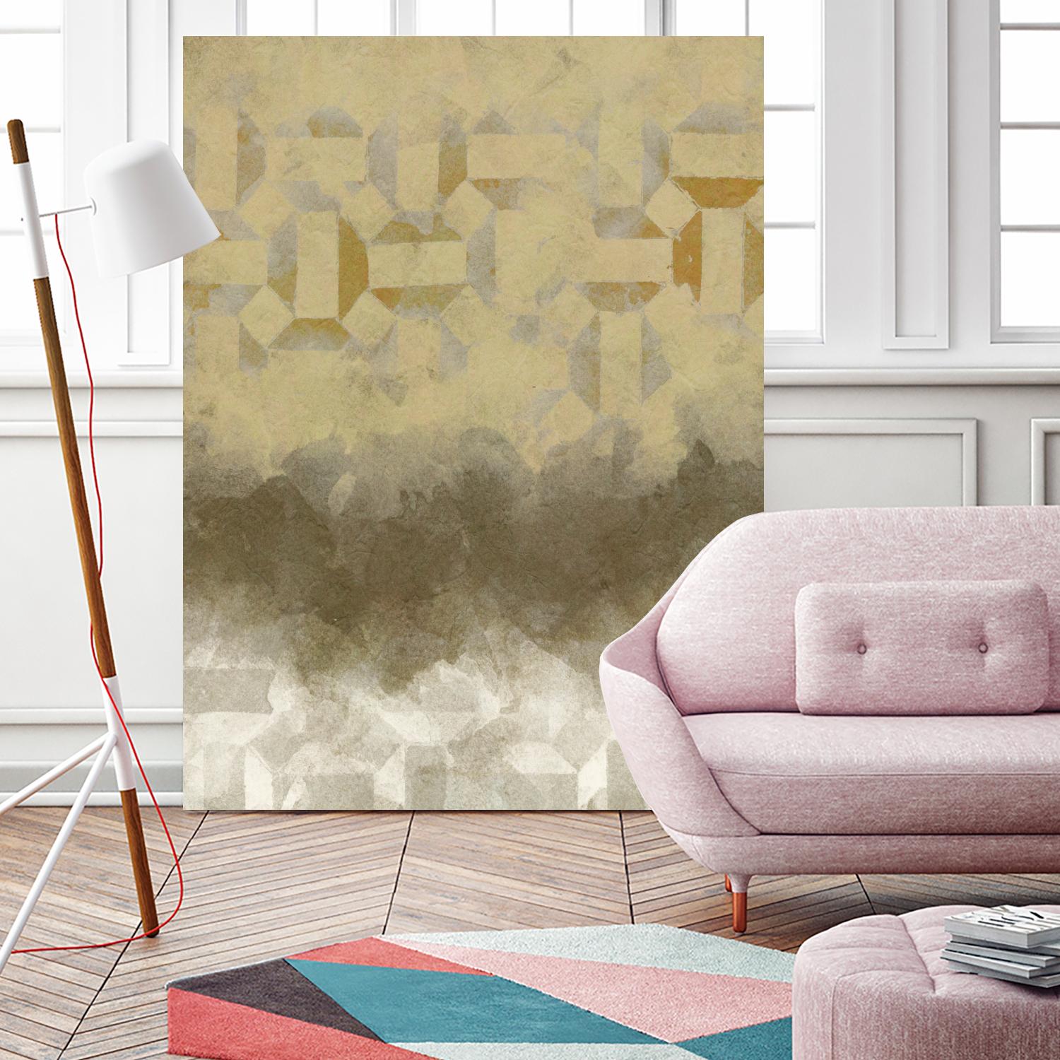 Shifting Earth II by Alonzo Saunders on GIANT ART - yellow abstract