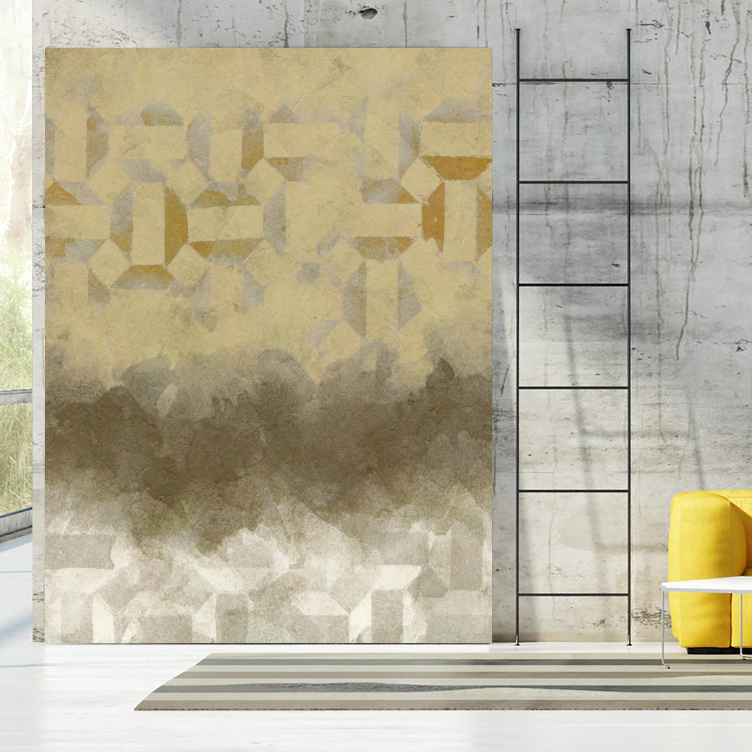 Shifting Earth II by Alonzo Saunders on GIANT ART - yellow abstract