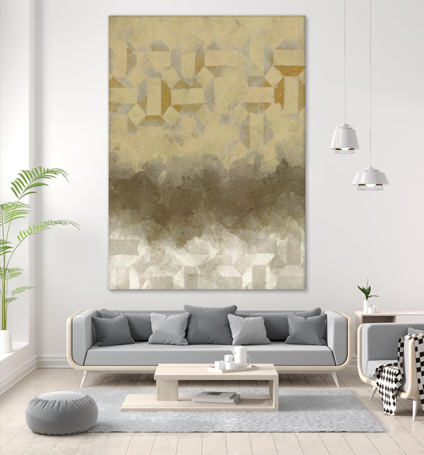 Shifting Earth II by Alonzo Saunders on GIANT ART - yellow abstract