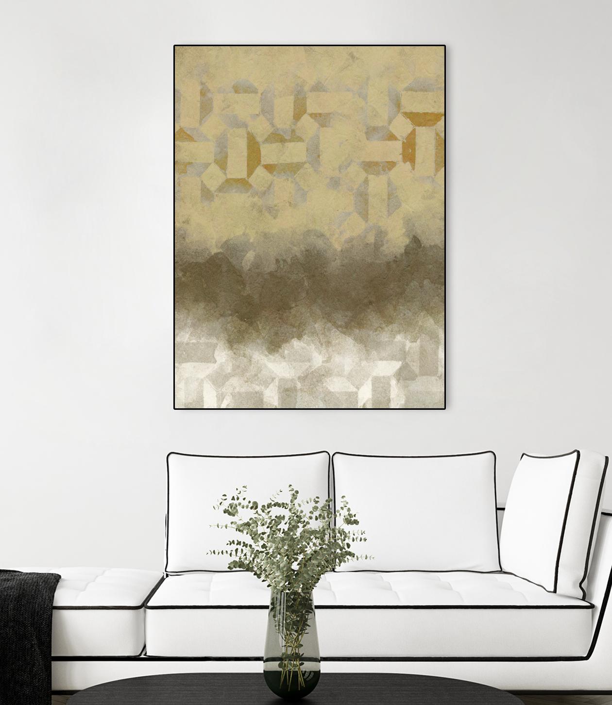 Shifting Earth II by Alonzo Saunders on GIANT ART - yellow abstract