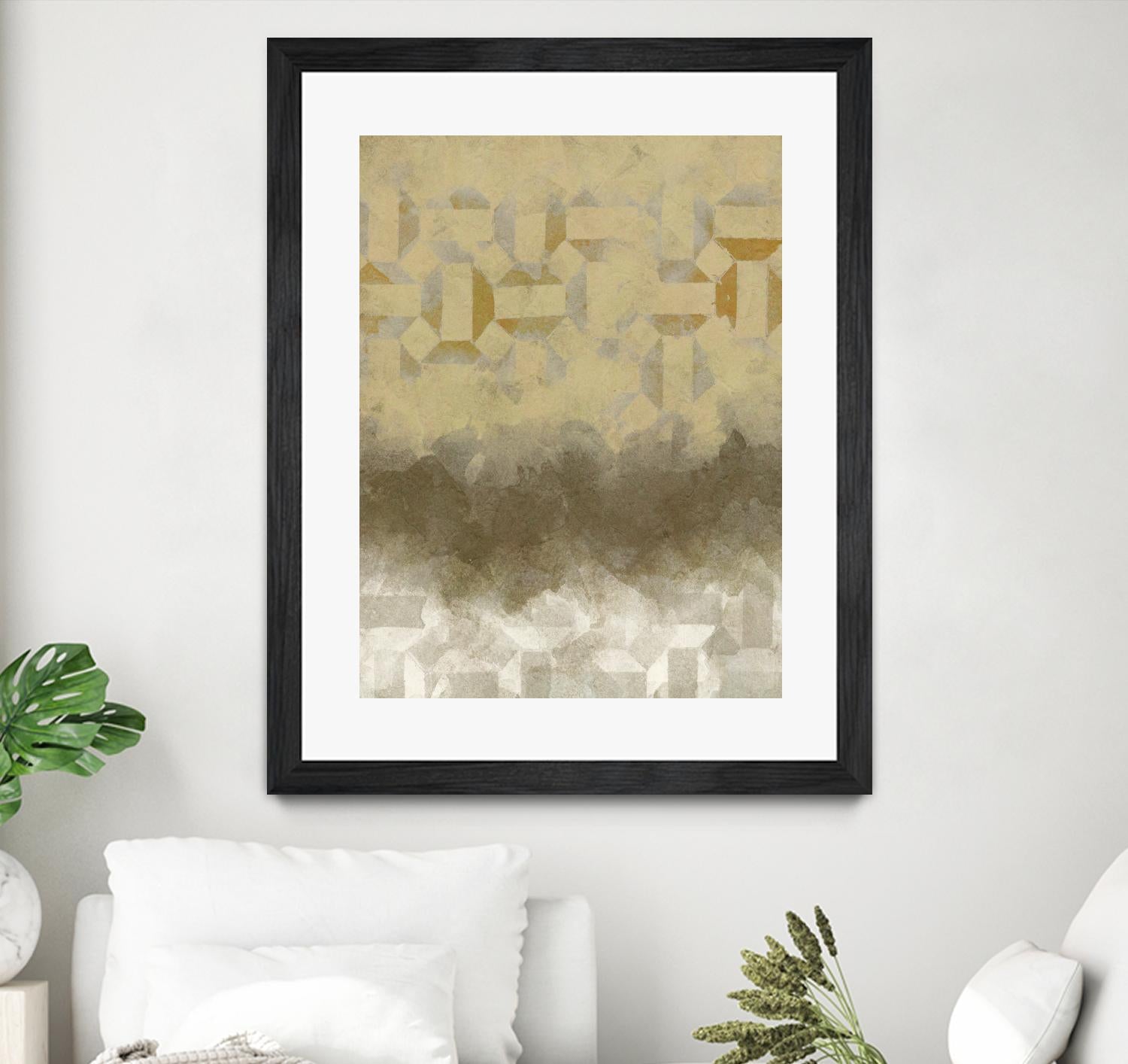 Shifting Earth II by Alonzo Saunders on GIANT ART - yellow abstract