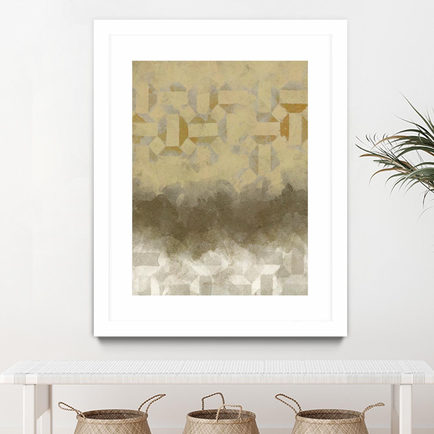 Shifting Earth II by Alonzo Saunders on GIANT ART - yellow abstract