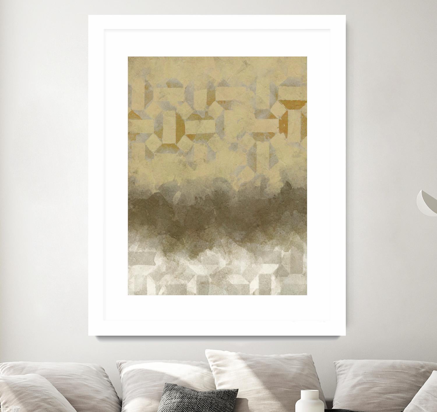 Shifting Earth II by Alonzo Saunders on GIANT ART - yellow abstract