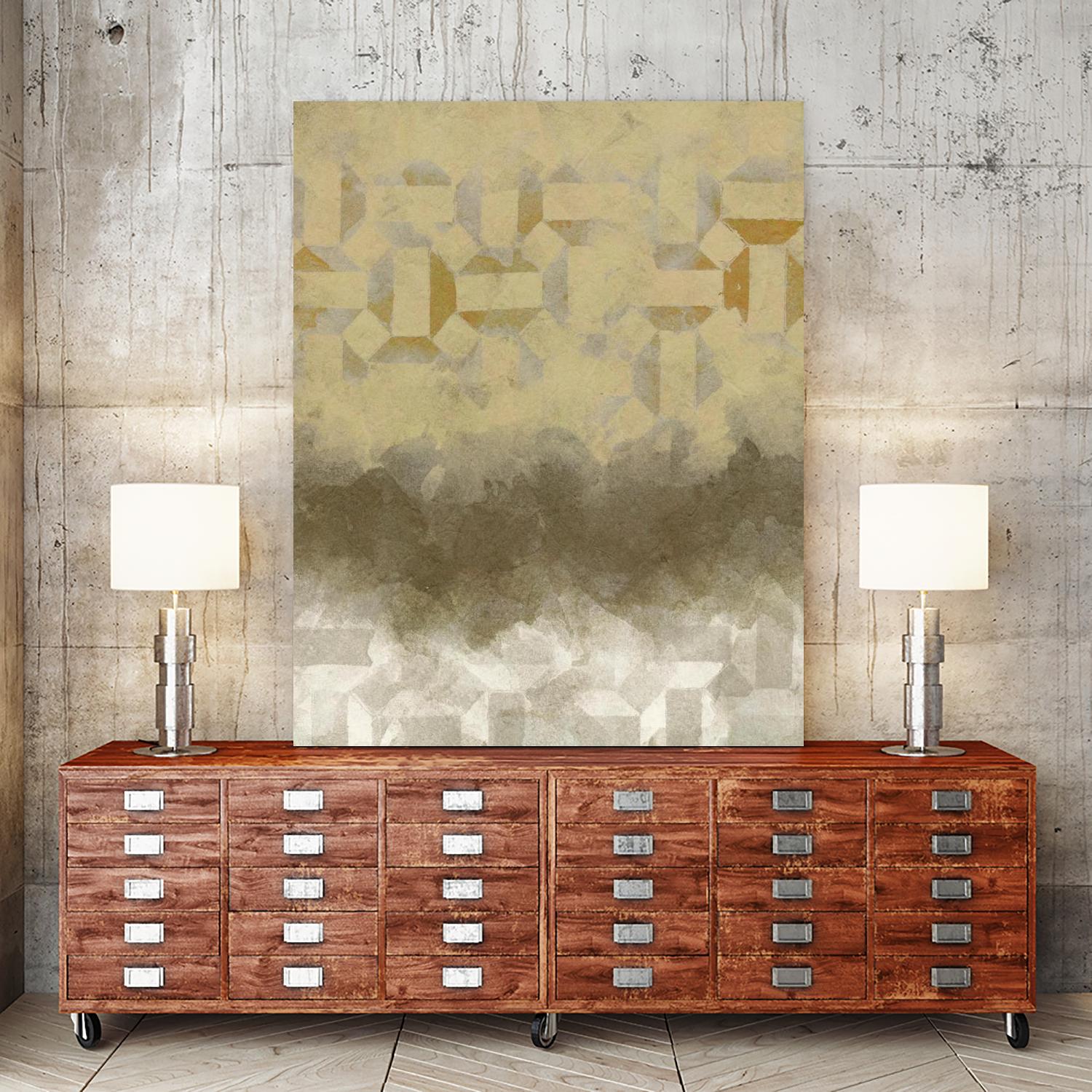 Shifting Earth II by Alonzo Saunders on GIANT ART - yellow abstract