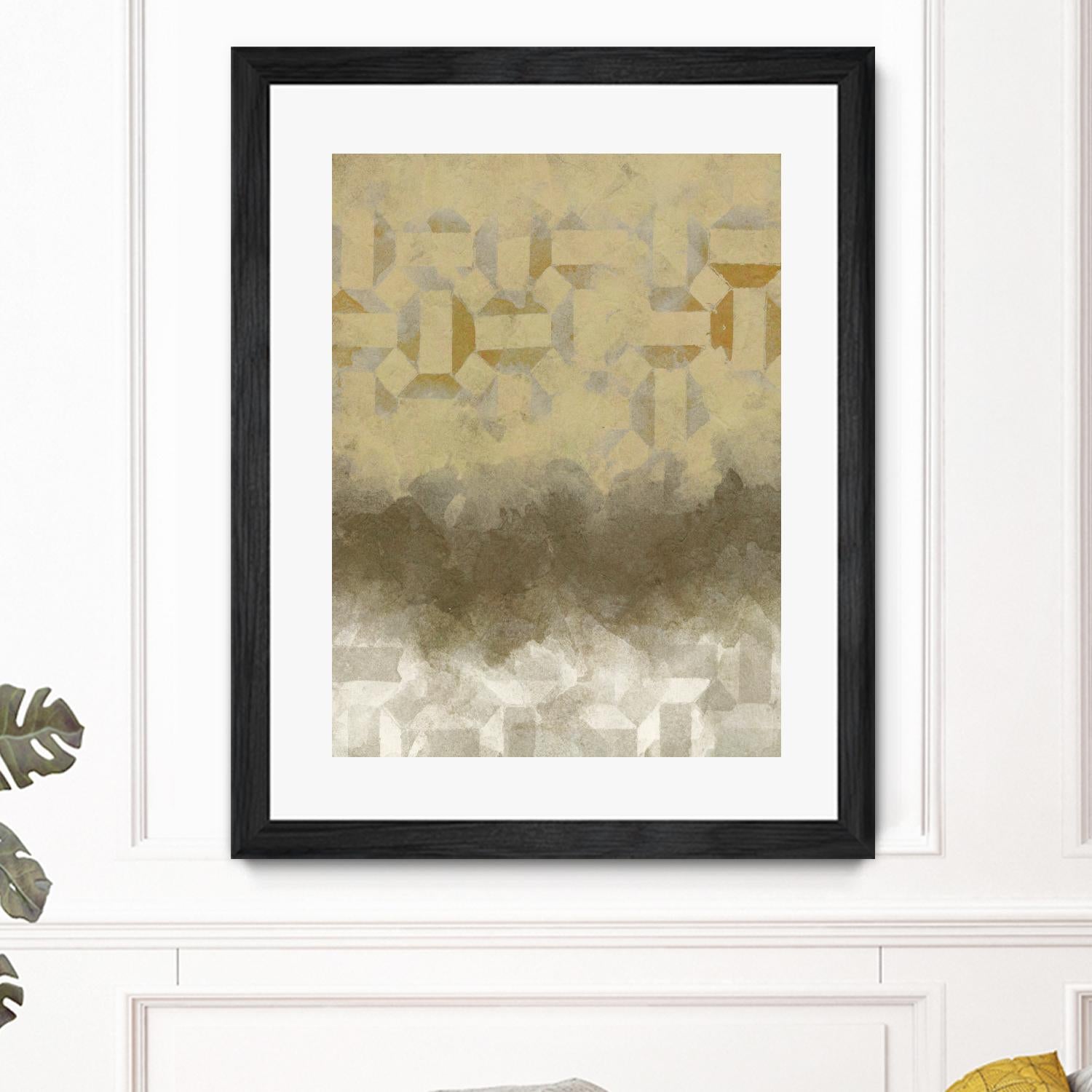 Shifting Earth II by Alonzo Saunders on GIANT ART - yellow abstract