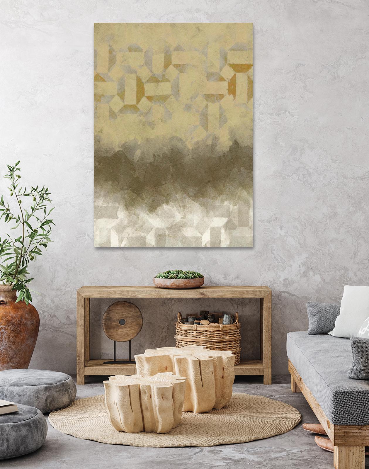 Shifting Earth II by Alonzo Saunders on GIANT ART - yellow abstract