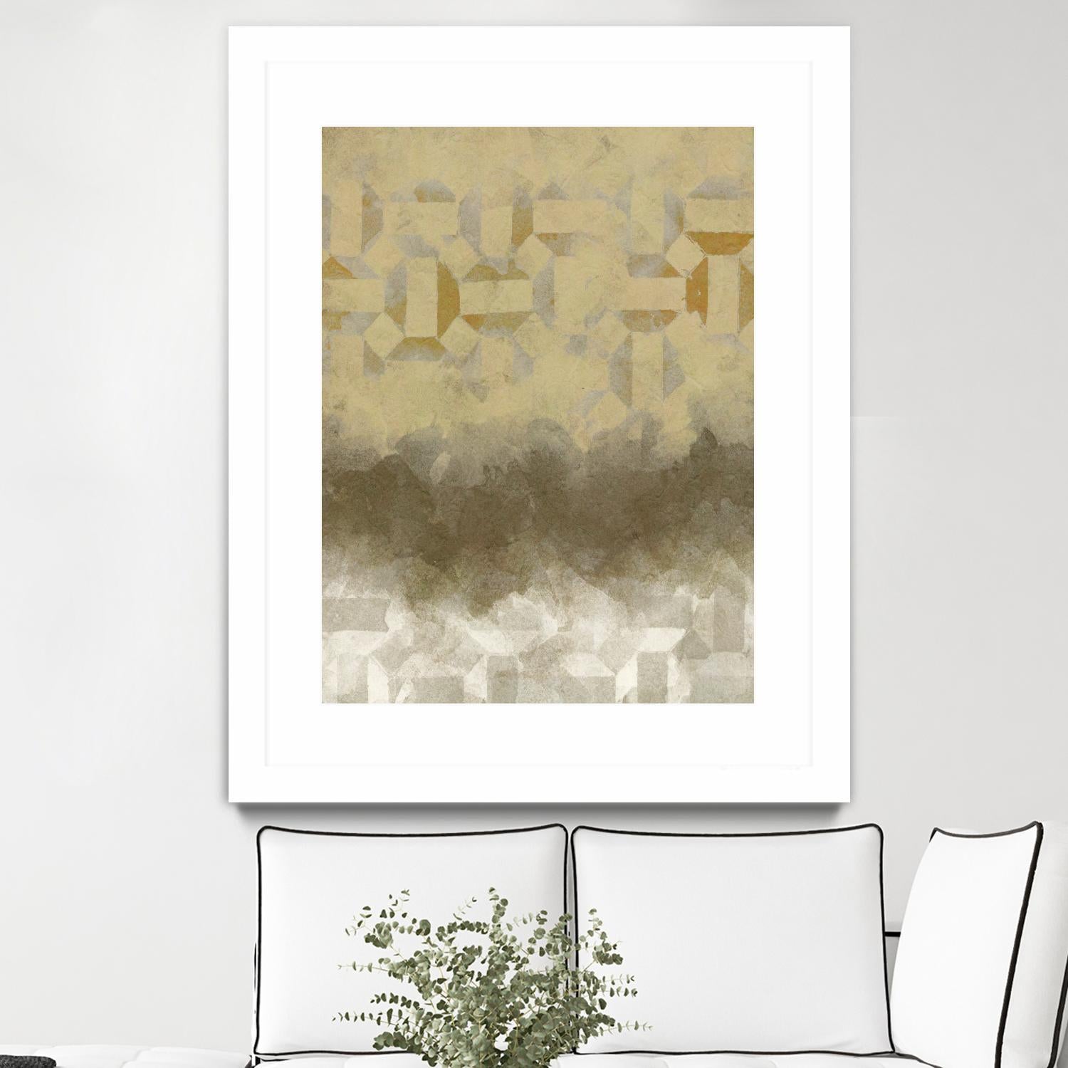 Shifting Earth II by Alonzo Saunders on GIANT ART - yellow abstract