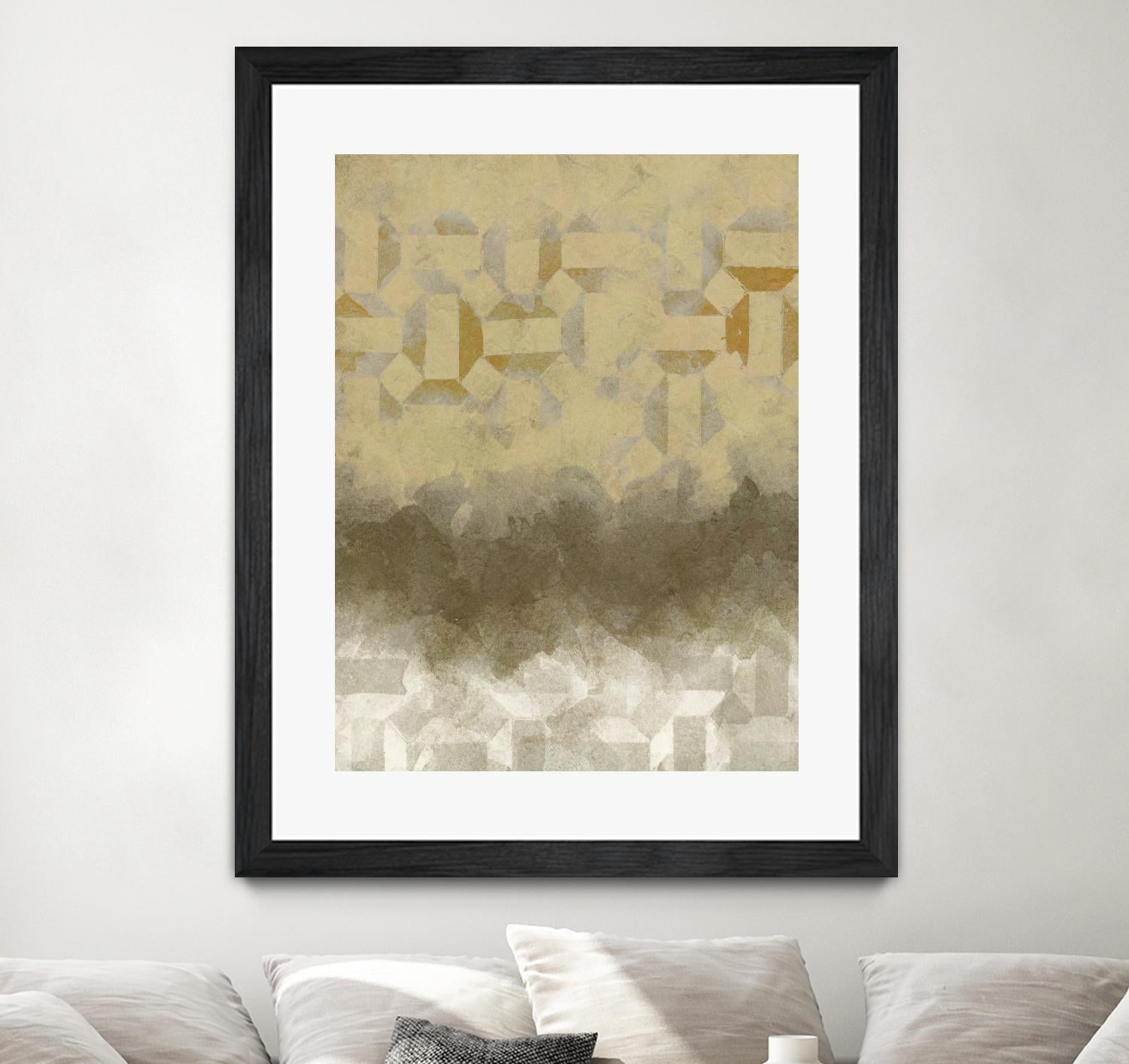 Shifting Earth II by Alonzo Saunders on GIANT ART - yellow abstract