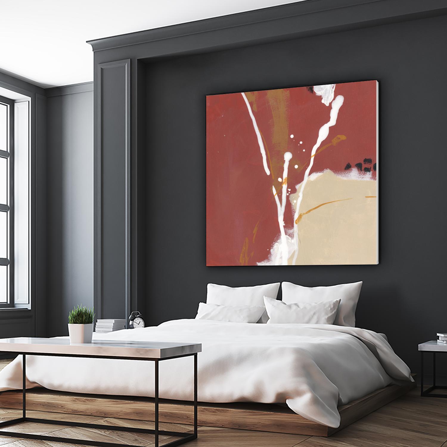 Molecular Dynamics III by June Erica Vess on GIANT ART - red abstract