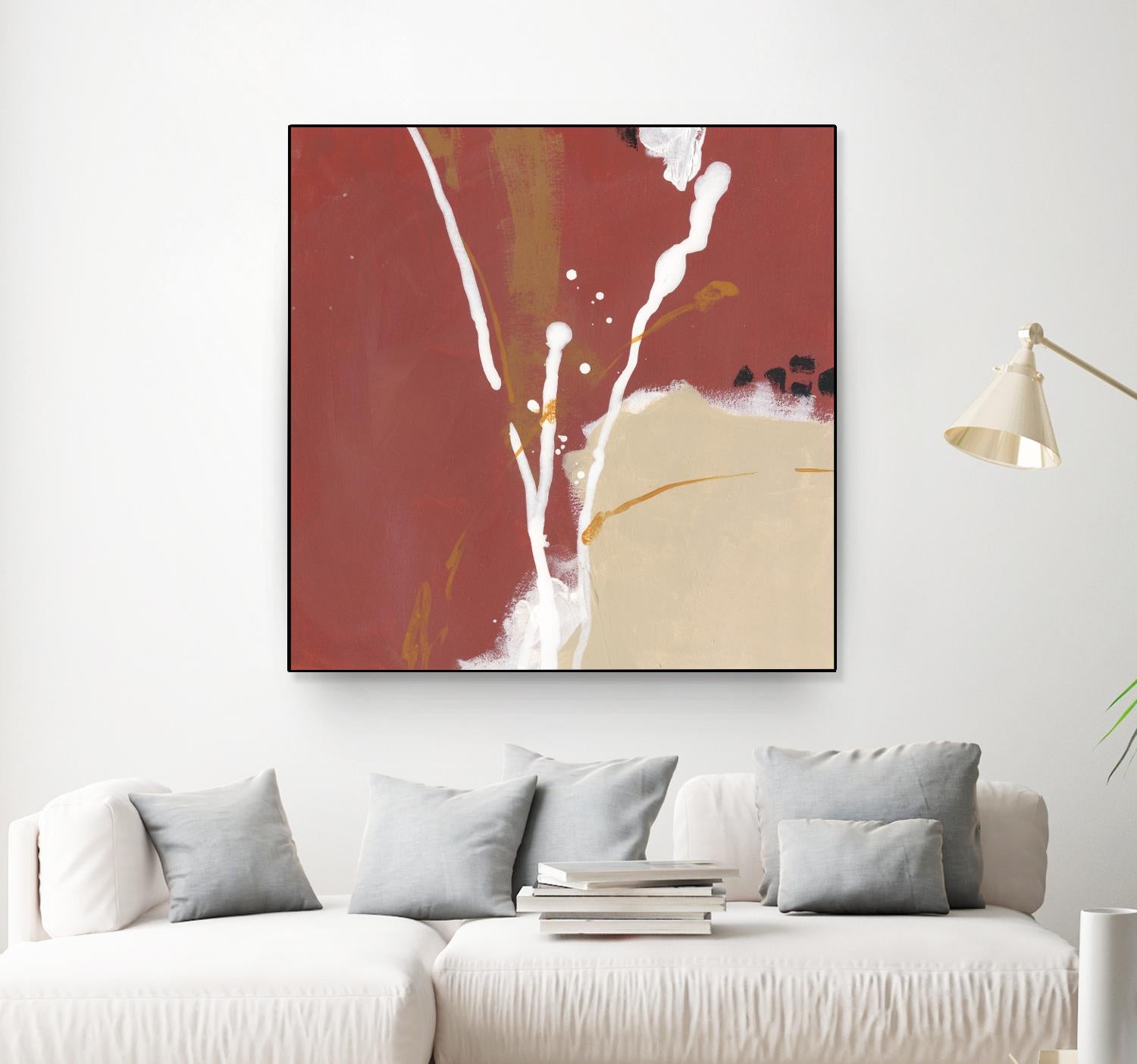 Molecular Dynamics III by June Erica Vess on GIANT ART - red abstract