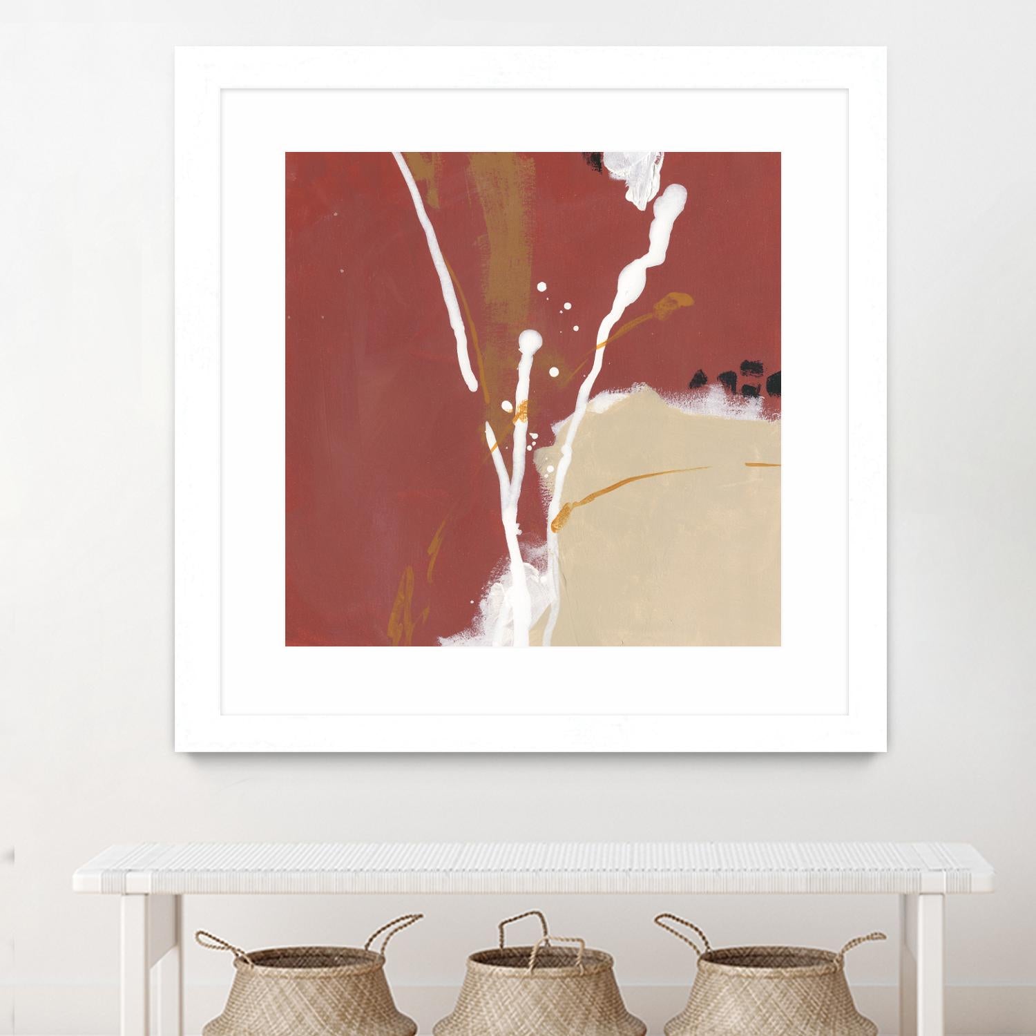 Molecular Dynamics III by June Erica Vess on GIANT ART - red abstract