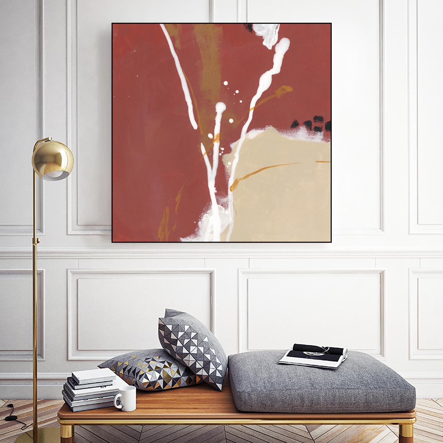 Molecular Dynamics III by June Erica Vess on GIANT ART - red abstract