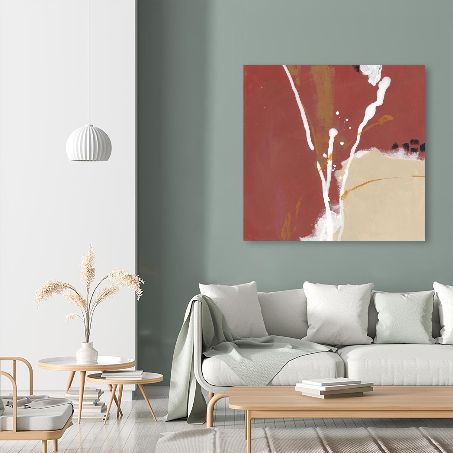 Molecular Dynamics III by June Erica Vess on GIANT ART - red abstract