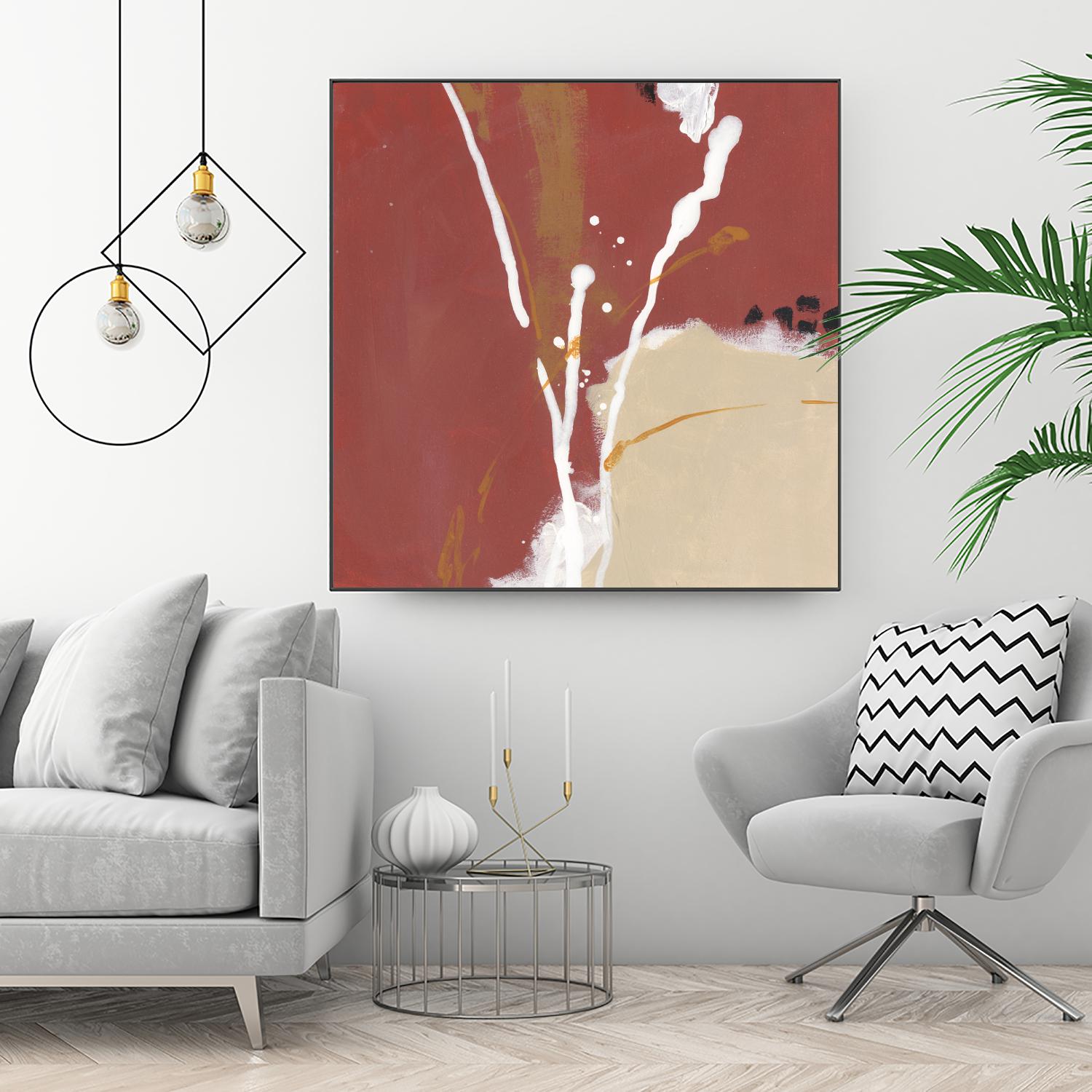 Molecular Dynamics III by June Erica Vess on GIANT ART - red abstract