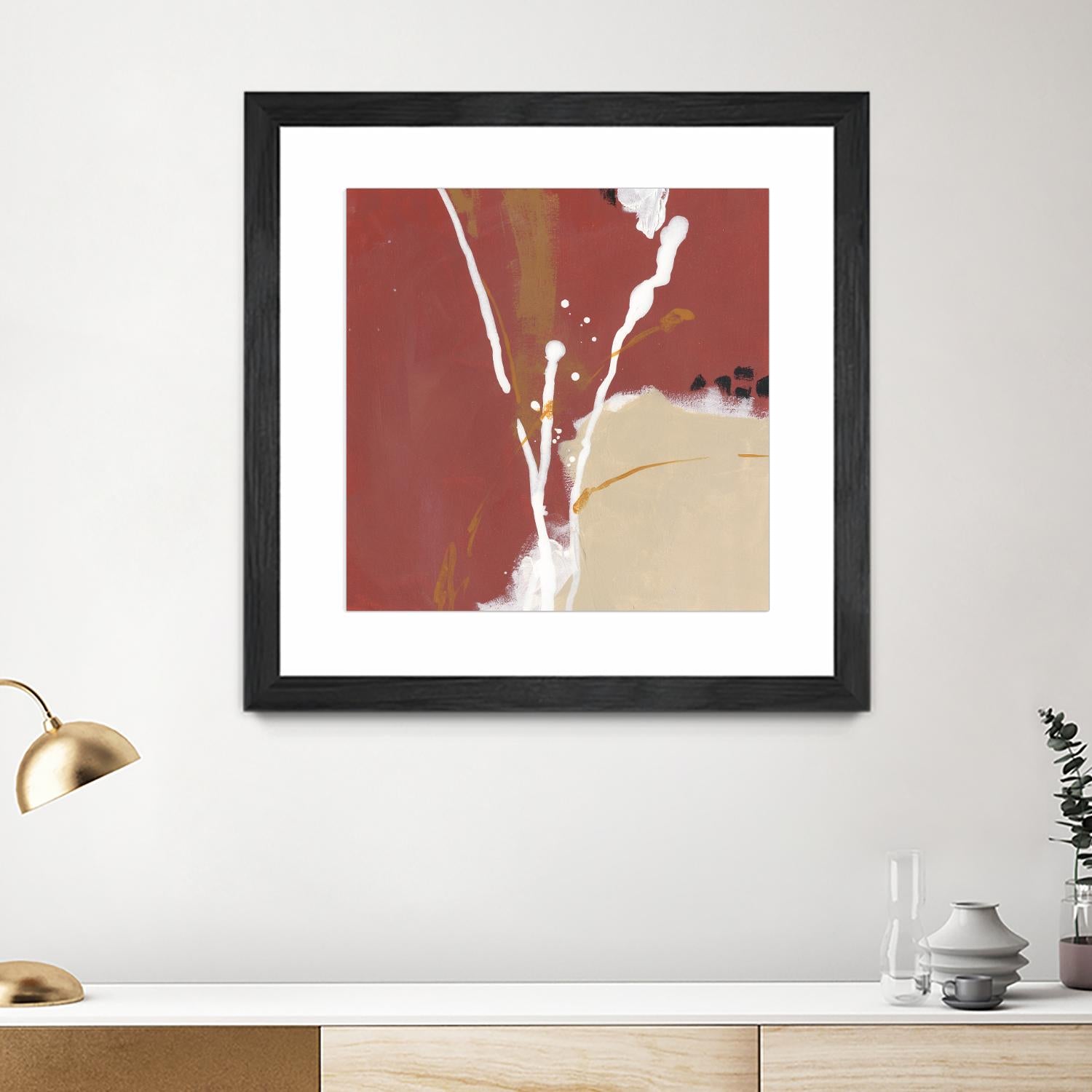 Molecular Dynamics III by June Erica Vess on GIANT ART - red abstract