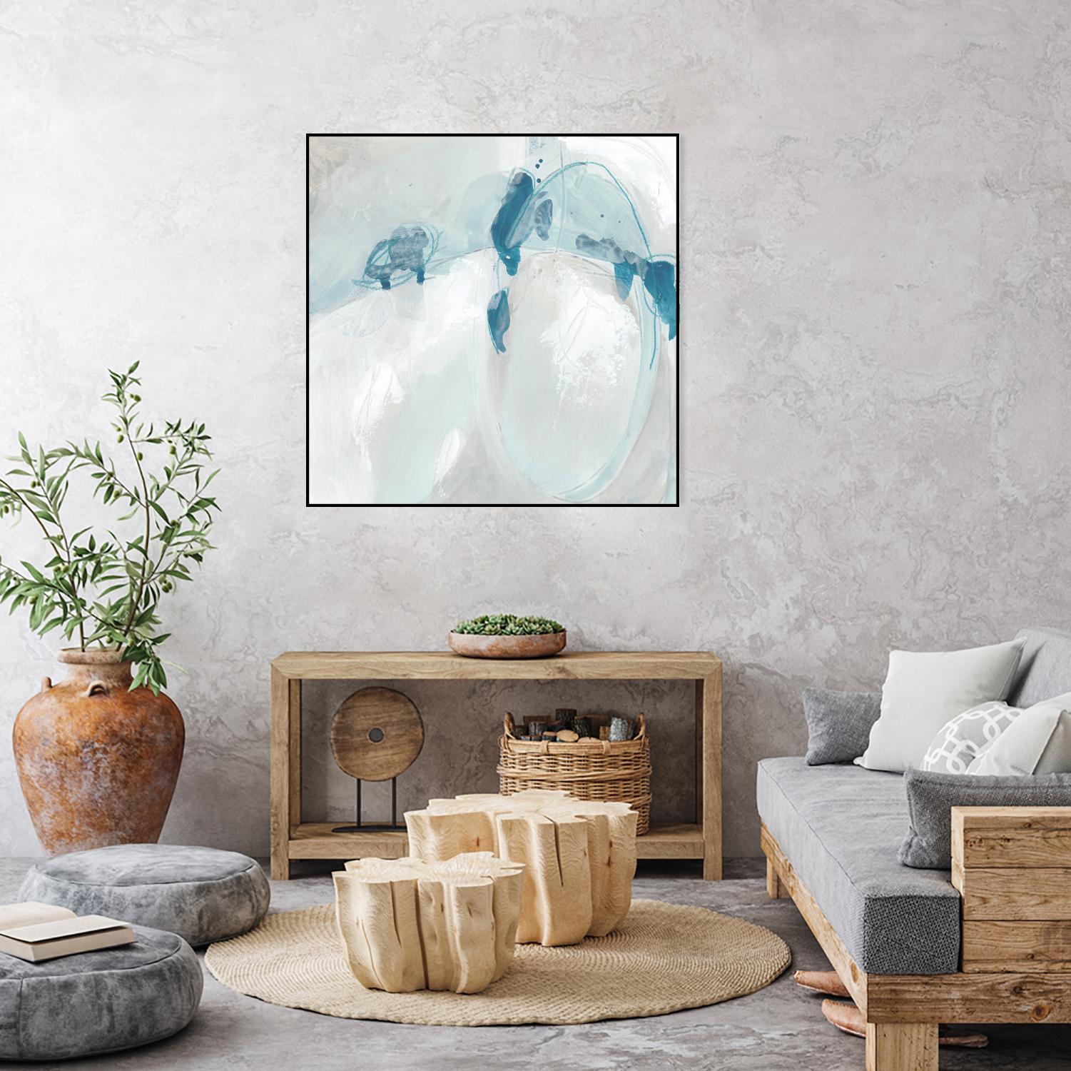 Trace Echo II by June Erica Vess on GIANT ART - blue abstract