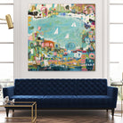 Abstract Marina IV by Karen Fields on GIANT ART - blue abstract