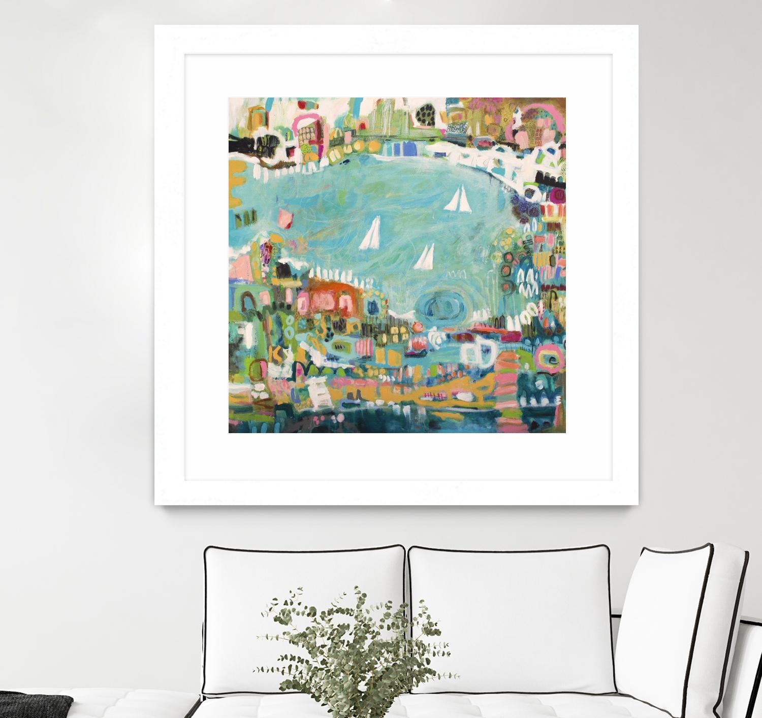 Abstract Marina IV by Karen Fields on GIANT ART - blue abstract