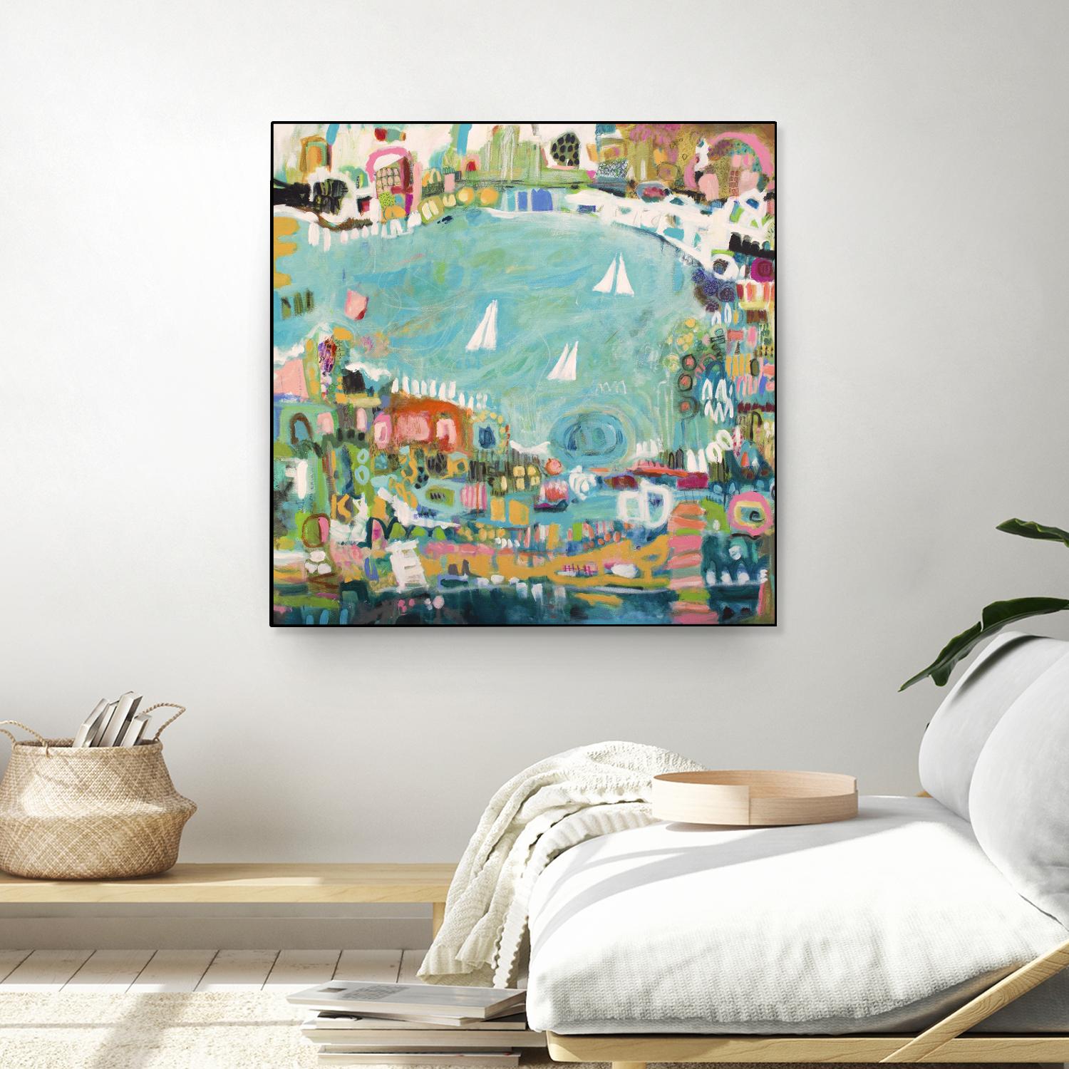 Abstract Marina IV by Karen Fields on GIANT ART - blue abstract