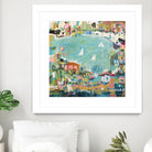 Abstract Marina IV by Karen Fields on GIANT ART - blue abstract