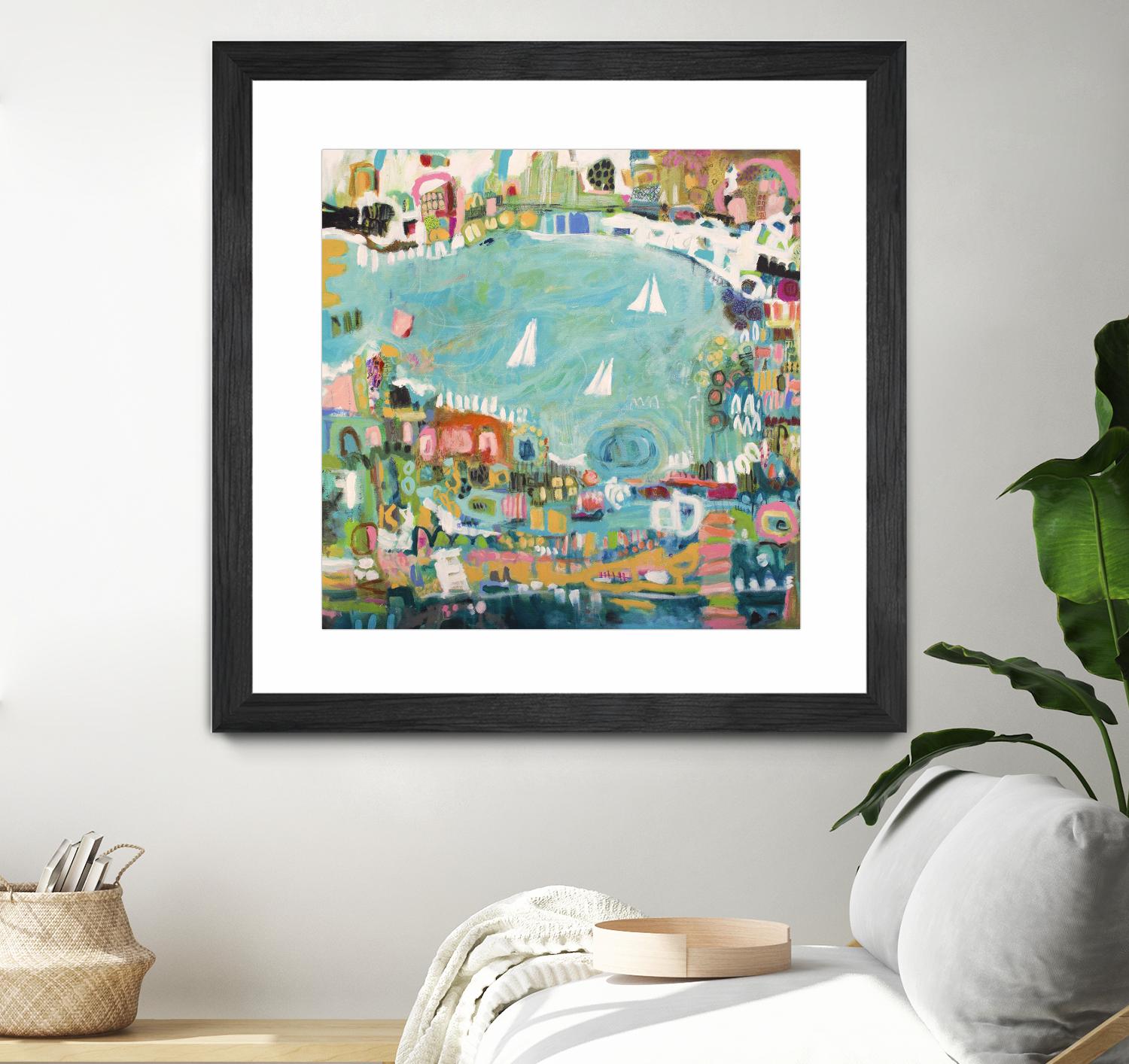 Abstract Marina IV by Karen Fields on GIANT ART - blue abstract