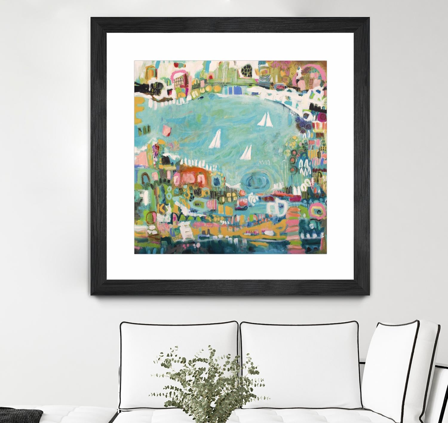 Abstract Marina IV by Karen Fields on GIANT ART - blue abstract