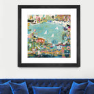 Abstract Marina IV by Karen Fields on GIANT ART - blue abstract