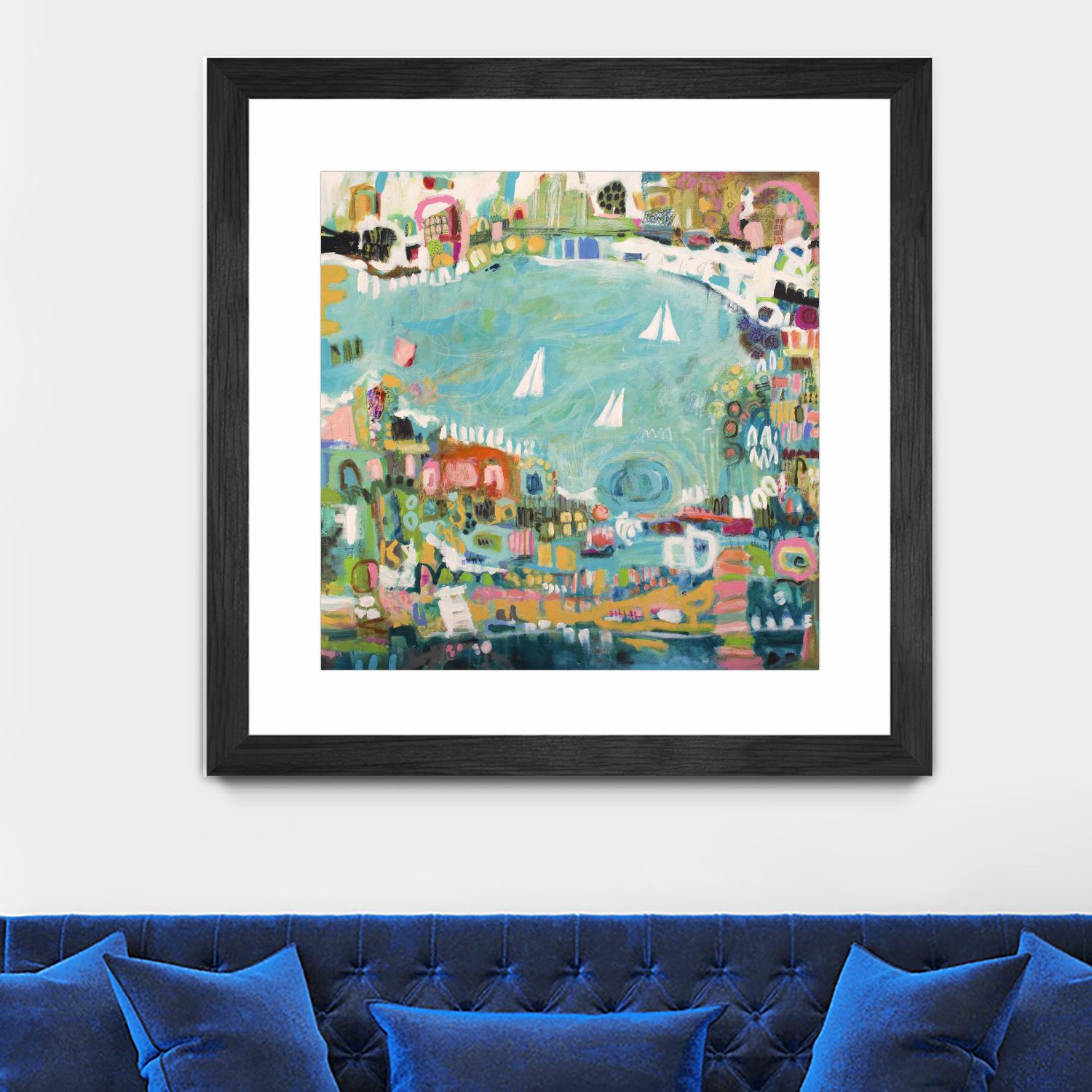 Abstract Marina IV by Karen Fields on GIANT ART - blue abstract