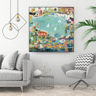 Abstract Marina IV by Karen Fields on GIANT ART - blue abstract