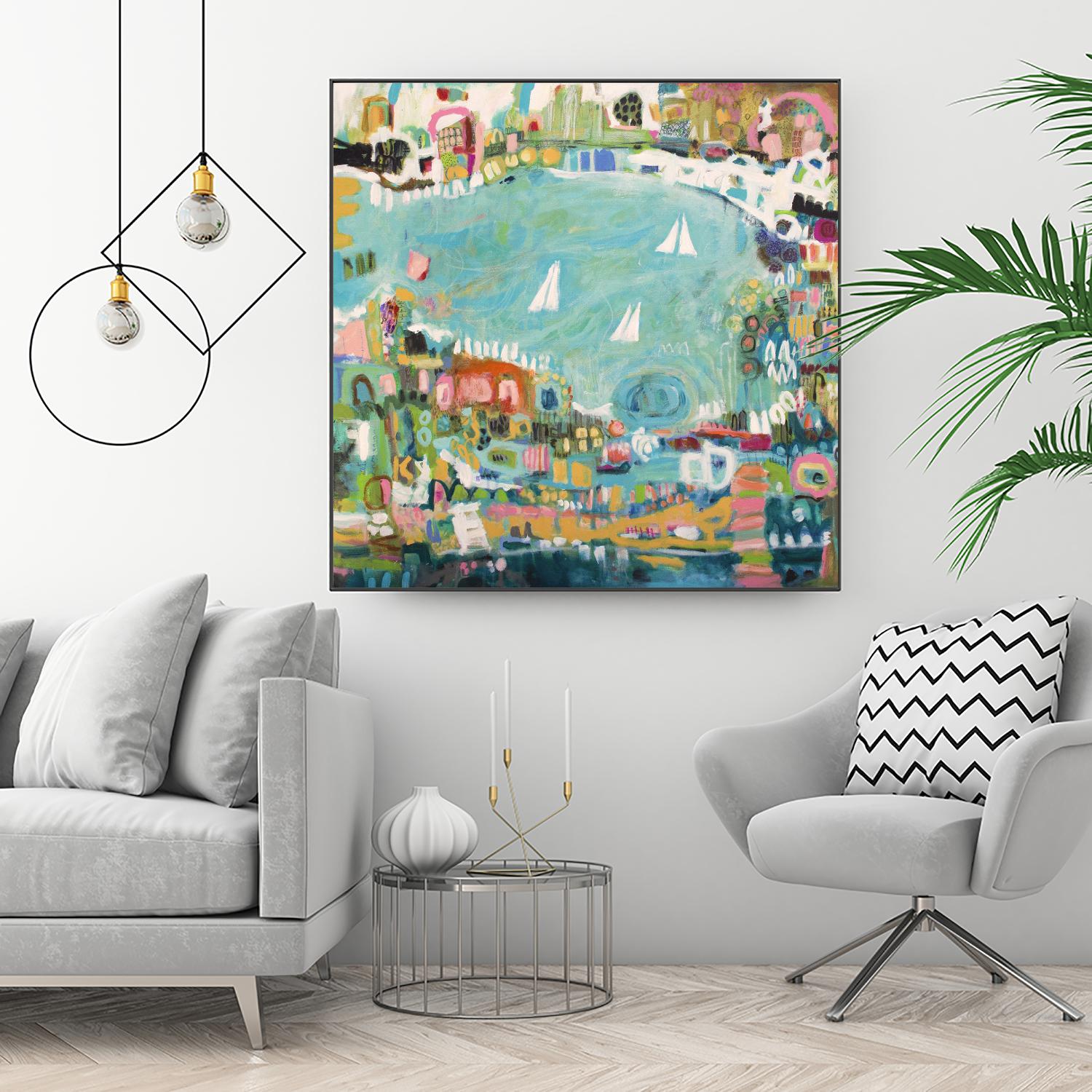 Abstract Marina IV by Karen Fields on GIANT ART - blue abstract