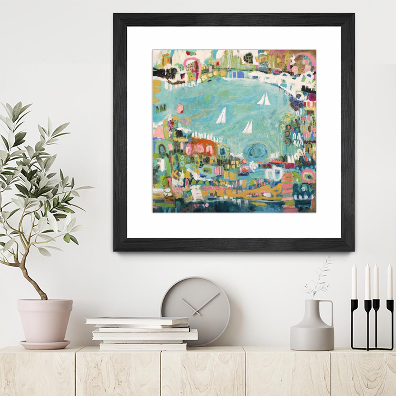 Abstract Marina IV by Karen Fields on GIANT ART - blue abstract