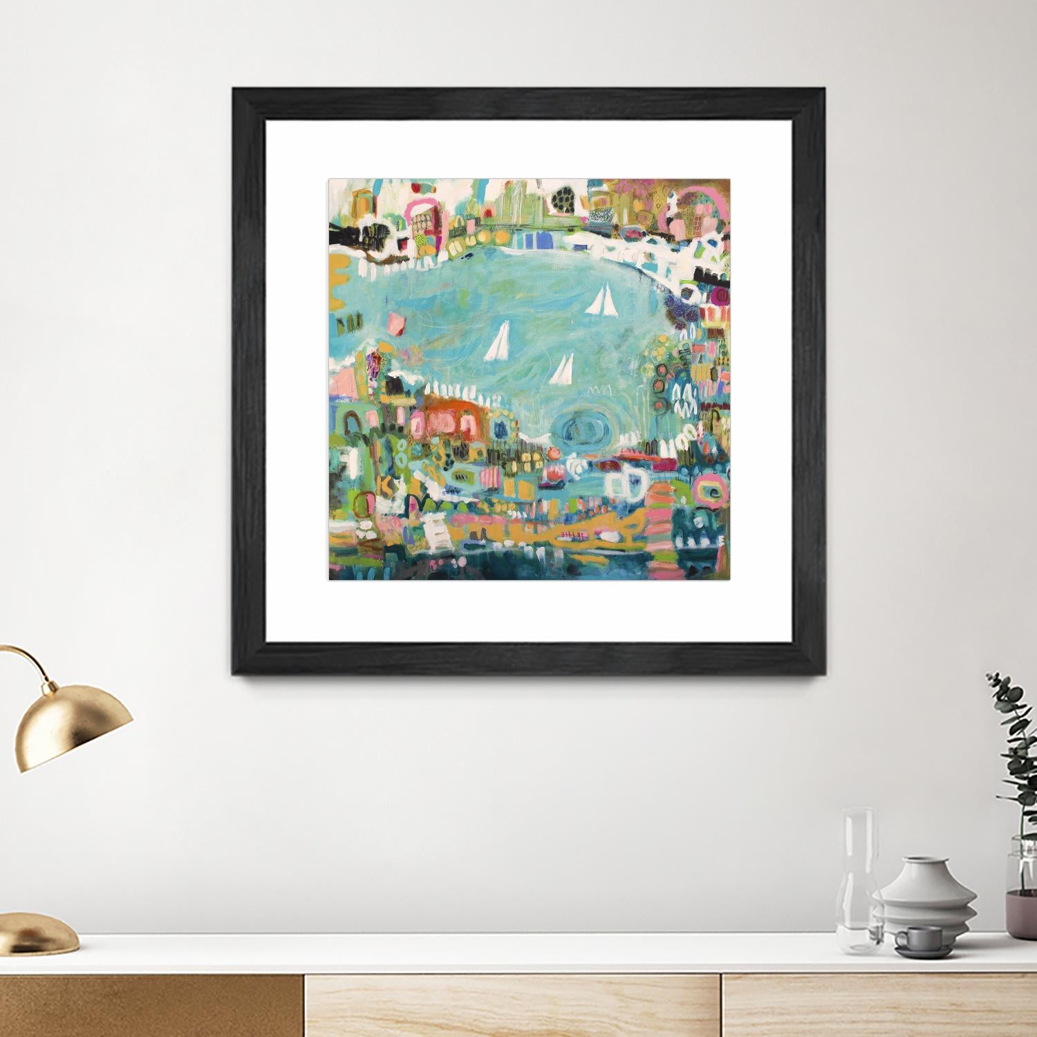 Abstract Marina IV by Karen Fields on GIANT ART - blue abstract