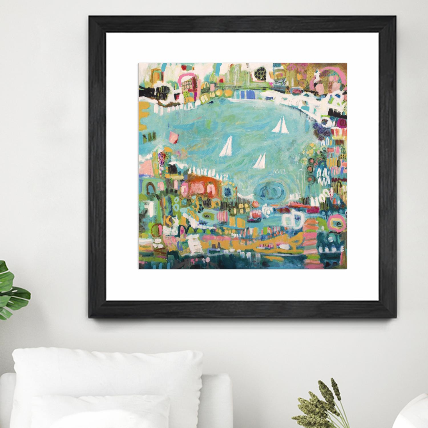 Abstract Marina IV by Karen Fields on GIANT ART - blue abstract