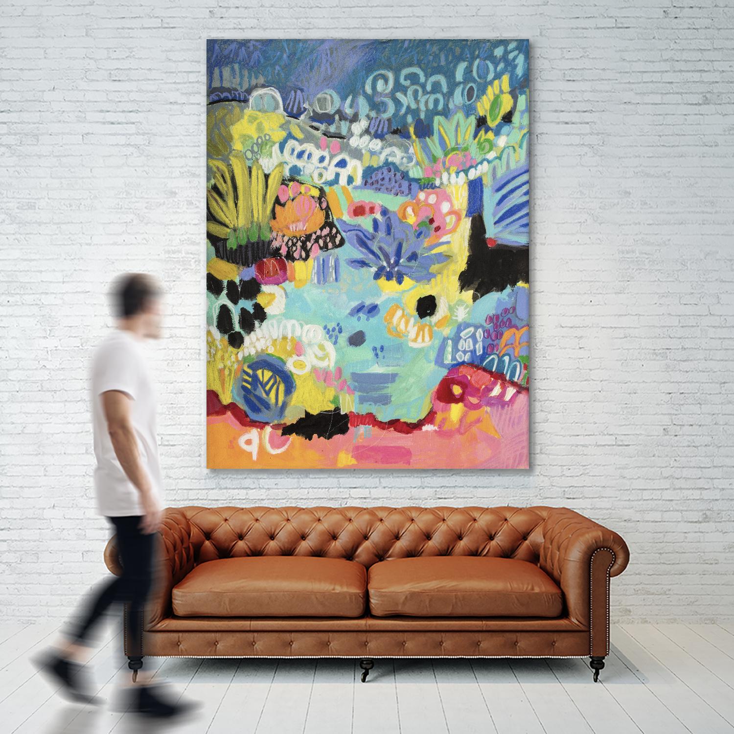 Whimsical Pond III by Karen Fields on GIANT ART - abstract