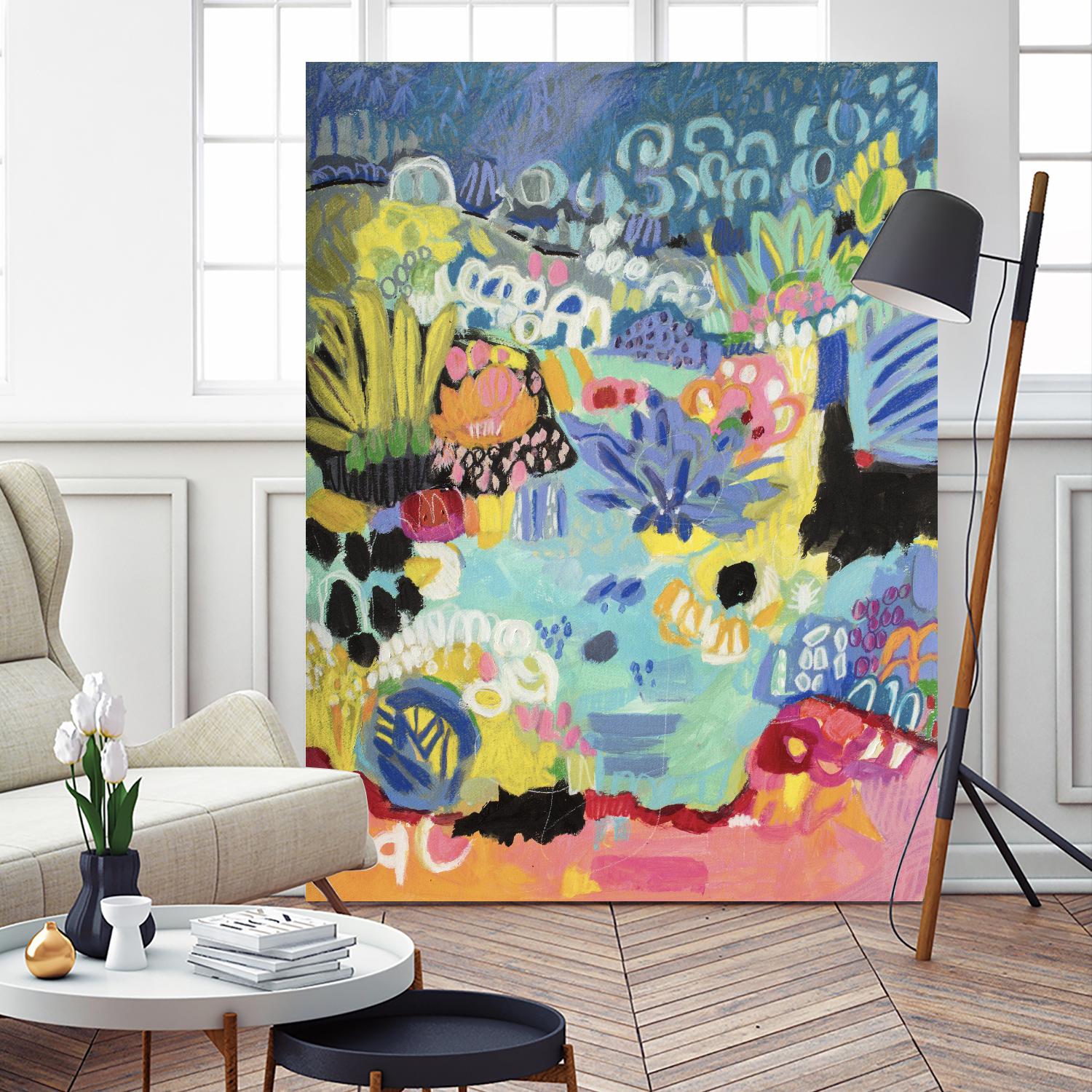 Whimsical Pond III by Karen Fields on GIANT ART - abstract